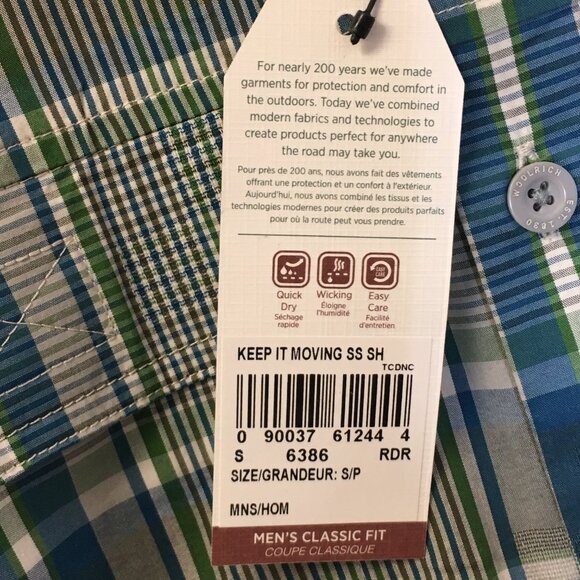 Woolrich Keep it Moving Men's SS Shirt - Size Small - Pre-owned - GVBGCB - Picture 5 of 8